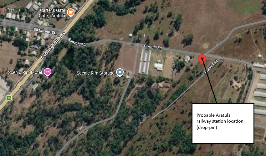 Probable Aratula railway station location aratula-station-location
