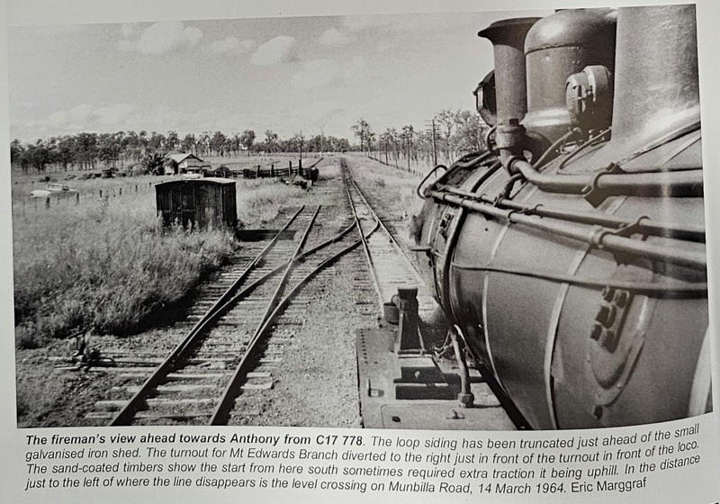Leaving Munbilla railway station - 1964 munbilla-cattle-yard-general-store-1964