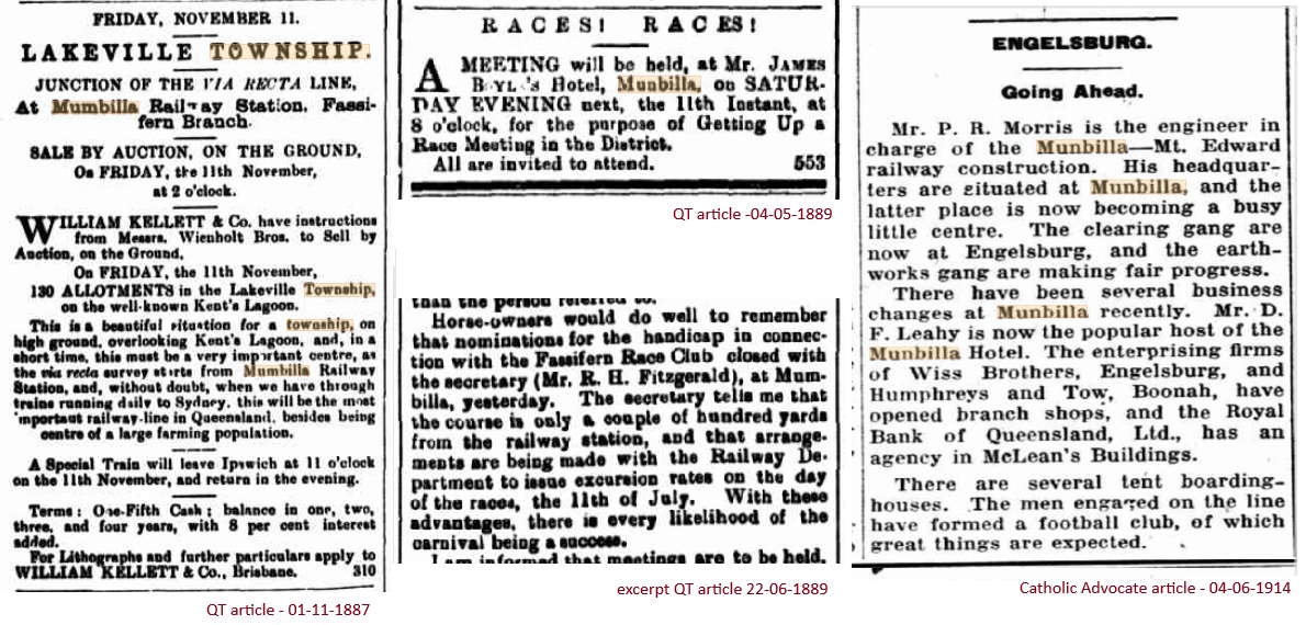 Newspaper articles 1887 - 1914 munbilla-township-news