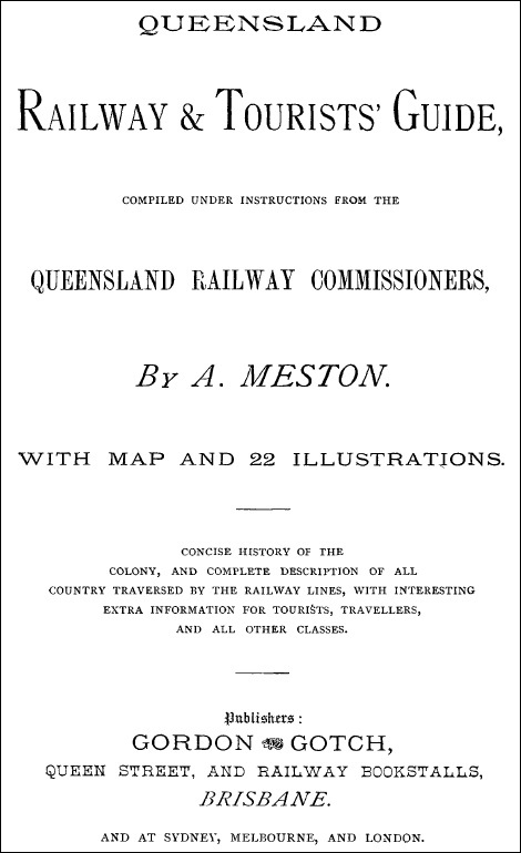 QLD Railway Guide 1891