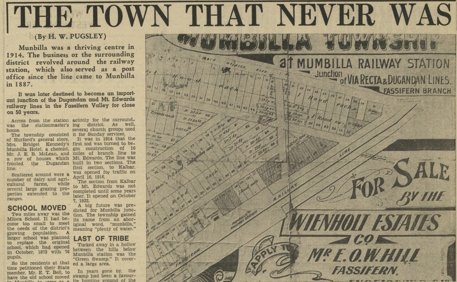 Munbilla - the Town that never was - 1971 the-town-that-never-was-1971
